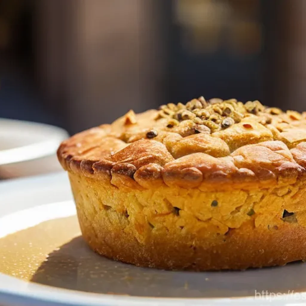 지브롤터 대표 음식 리스트 - **Prompt:** A close-up, mouth-watering shot of a freshly baked "Calentita," Gibraltar's national dis...