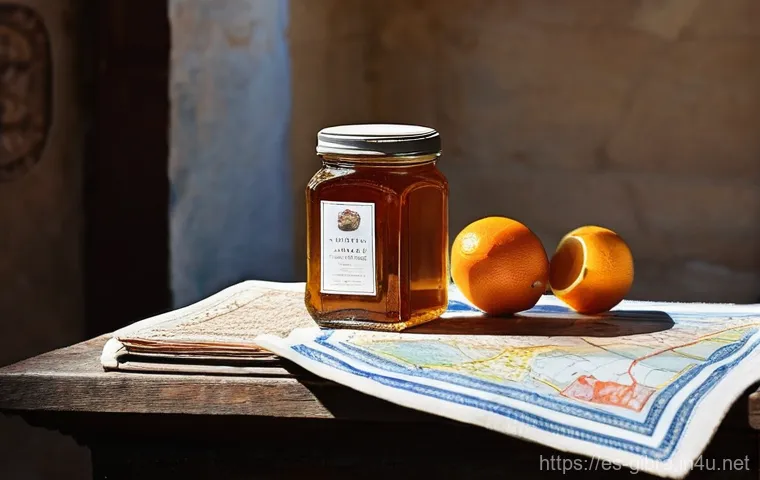 지브롤터에서 기념품 사기 - **Prompt:** A cozy, dimly lit antique shop nestled in a narrow, cobbled alleyway in Gibraltar. Sunli...